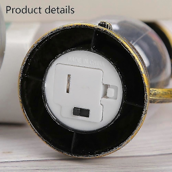 Mini Lyktor 2-pack LED Små Lyktor Inomhus Lyktor Dekorativa Utomhus Hängande Lykta Dekorativ Brons Guld Svart