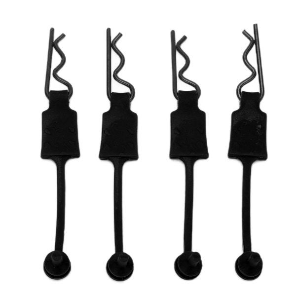4 kpl 1/10 RC-auton klipsitapit Universaali auton kuoren pulttilukon pidike Vaihtomalli Auton kuoren lisävaruste Musta