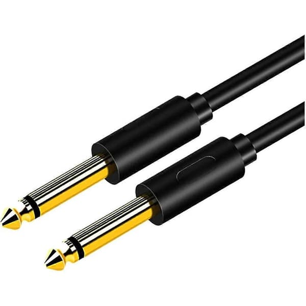6,5 mm PVC lydstikkabel, 6,35 mm han-til-han hjælpekabel, 10 meter
