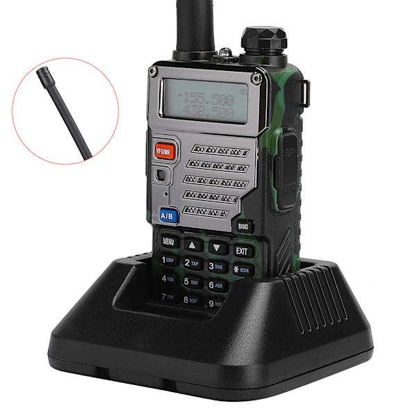 UV-5RE Camouflage Car Walkie Talkie Professional Dual Band Two-Way Radio (100-240V)US