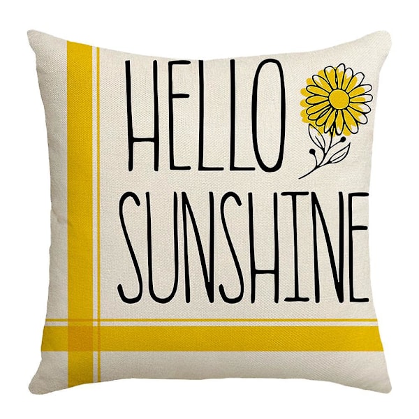 Sett med 4 stk Søte Enkle Putetrekk 45 x 45 cm, Putetrekk til Sofa Hjem Stue Soverom Dekor