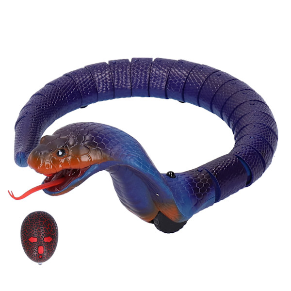 Fjärrkontroll orm leksak simulering orm djurmodell elektrisk trick leksak blå