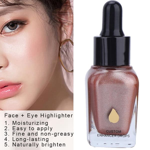 Glansfull flytende highlighter ansikt leppe øye lysende illuminerende vanntett concealer 06#