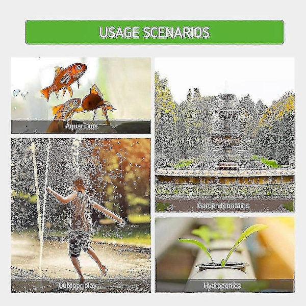 Upotettava pumppu, erittäin hiljainen vesipumppu suihkulähdepumpulla, 1,5 m johdolla