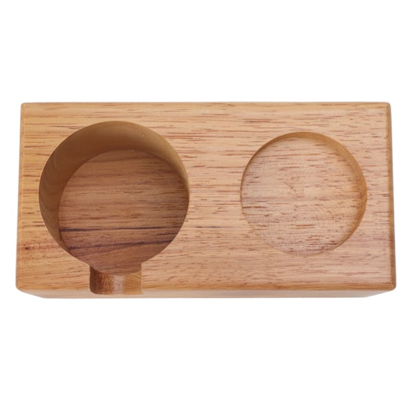 Trä Kaffe Protafilter Stativhållare Kaffe Tamper Hållare Stativ Tamping Station Burlywood