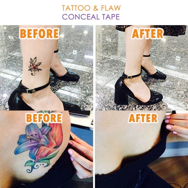 Hengittävä tatuointi ja puutteita peittävä teippi arvet Flaw Cover UP teippitarrat lihanvärinen vedenpitävä tatuointi piiloteippi B B