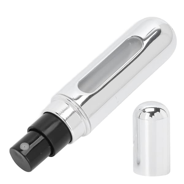 Mini påfyllningsbar parfymatomizerflaska doftpumpfodral kosmetisk sprayflaska 5mlSilver