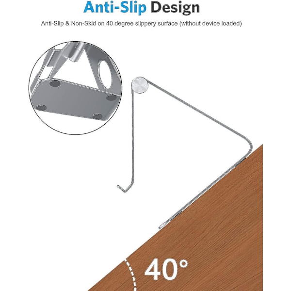Aluminium Tablet Stativ - Justerbar og Stilful Desktop iPad Holder