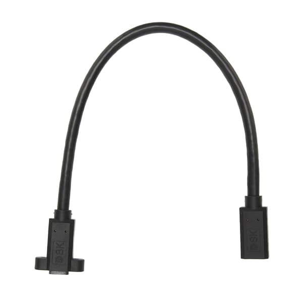 Mini DP til Mini DP-adapter Liten bærbar 8K Mini DP til Mini DP testforlengelseskabel for datamaskin med festeskruhull