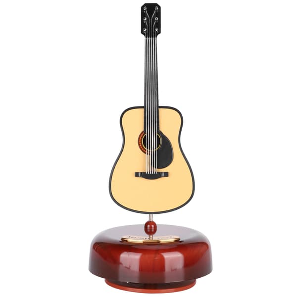 Gitarr Roterande Speldosa Mini Heminredning Musikinstrument Prydnader Liten Present