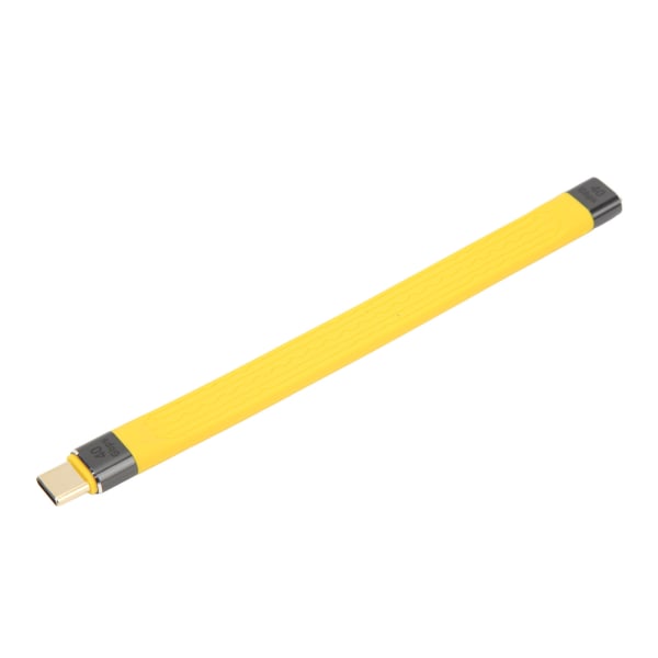 USB C hann til hunn kabel type C datakabel 40Gbps PD 100W 5A hurtiglading kort FPC gul fleksibel kabel