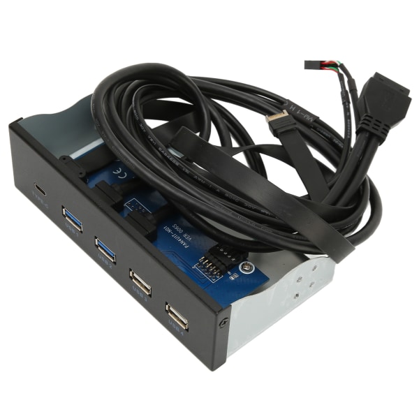 5,25 tums Media Dashboard 2xUSB3,0 2xUSB2,0 1xTyp C 10 Gbps High Speed ​​Media Frontpanel för PC Desktop Chassi 2U3+2U2+TC