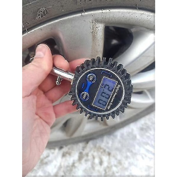 Dæktryksmåler med digitalt display, bærbar dækmåler, automatisk bil, motorcykel, køretøjstester, dæktryksmåler