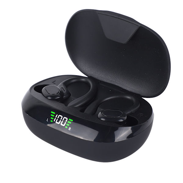 Trådlösa Bluetooth-hörlurar HD Smart brusreducering Stereo Surround Sound Sport-hörlurar med öronkrokar