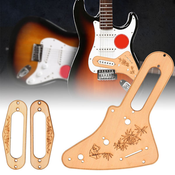 Gitarr Guard Pickup Ram Set Lönn Snidad Elektrisk Gitarr Musikinstrument Tillbehör
