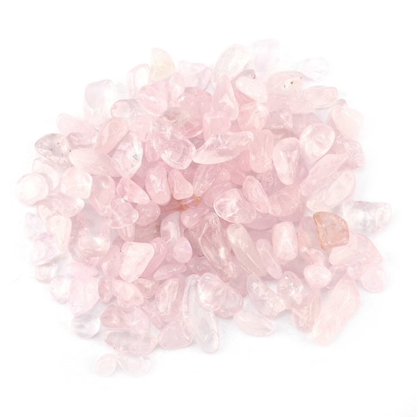 Tumlade stenflis krossade naturliga kristallkvartsbitar (rosa)