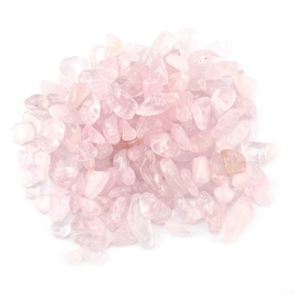 Tumlede steinbiter knuste naturlige krystallkvartsstykker (rosa)