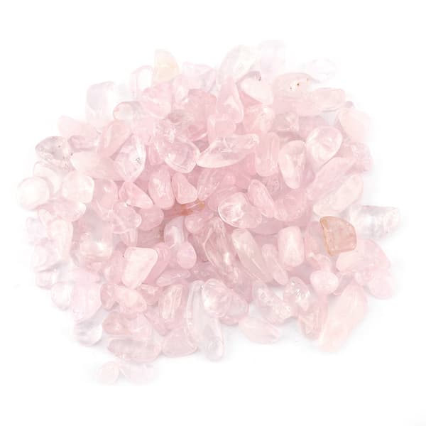 Tumlet Stein Chips Knuste Naturlige Krystallkvartsbiter (Rosa)