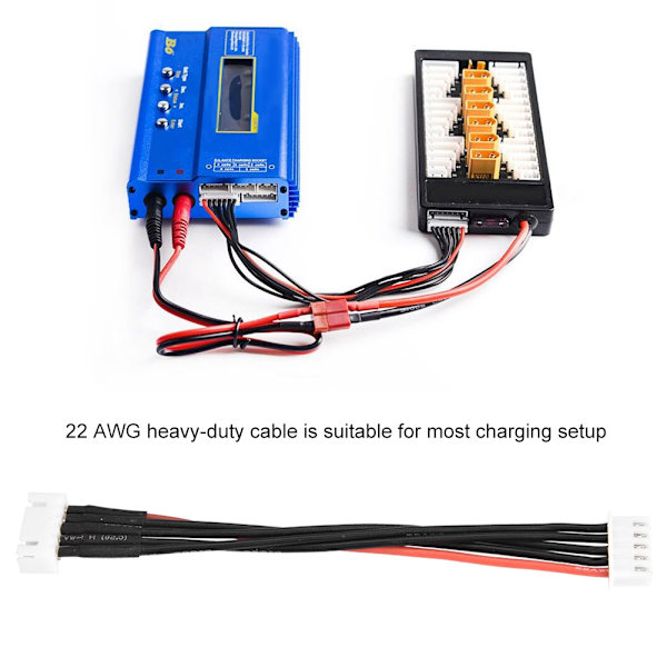 4s batteribalanse ladeplugg ledning/kontakt 22AWG 100 mm balansekabel (4S)