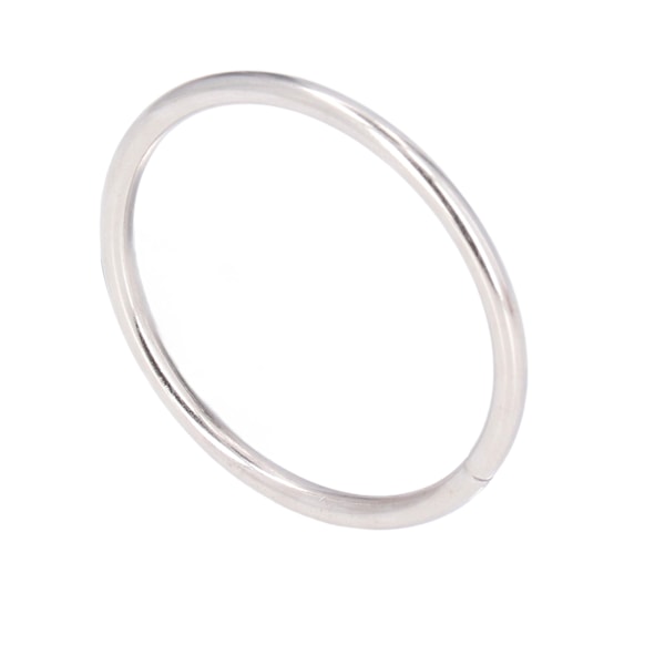 50 st metallringar i järnmaterial, hållbara, robusta, multifunktionella, blanka, färgglada metall-O-ringar för väskor, kläder, silver, 38 x 3 mm