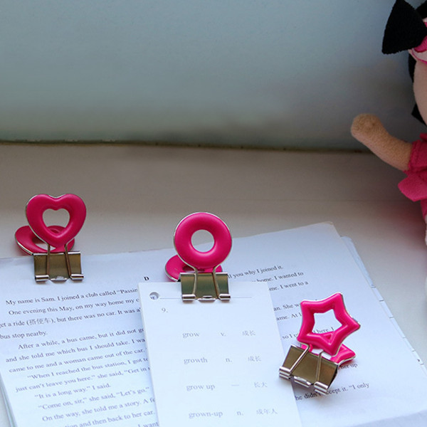 12 stk. Binder Clips Farve Protable Lang Hale Dokumenter Stationære Skole Kontor Mappe