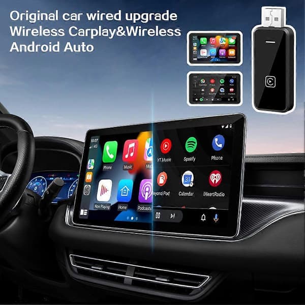 2 in 1 Android Auto Carplay langaton sovitin langallisesta langattomaan Carplay Android Auto -muuntimeen A