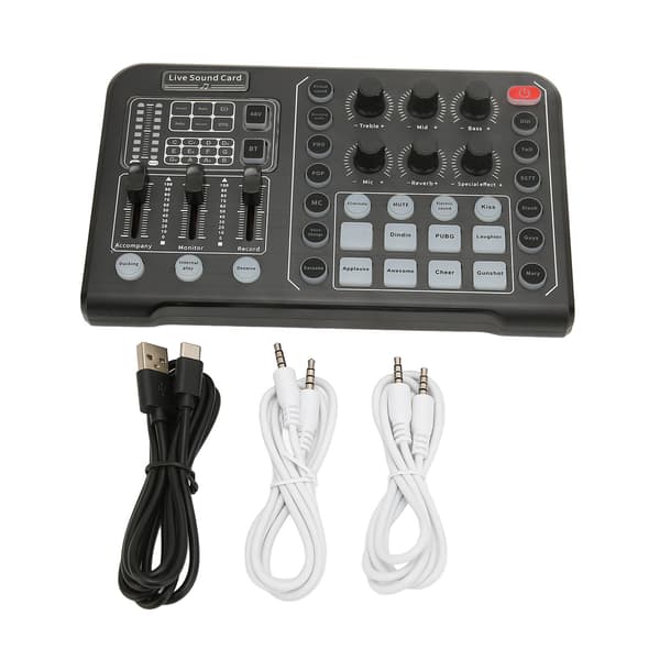 Live lydkort støjreduktion Plug and Play stemmeskifter lydmixerbord til karaoke liveoptagelse