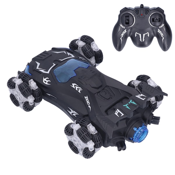 Fjernbetjent bil 360° Easy Drift 1:12 Seje forlygter Slidstærk stødsikker RC bil til børnSort