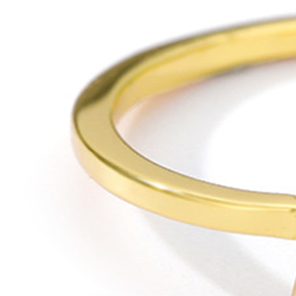 Guld Initial Bogstav Åben Ring A Form Stable Justerbar Åben Alfabet Ring til Kvinder Piger