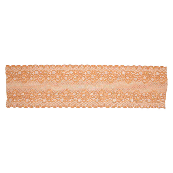 23 cm bredd 10 meter spets trim stretch klippbar DIY handcraft mesh nylon spets tyg bred stretchig spets för sömnad kudde krämig tomat brun