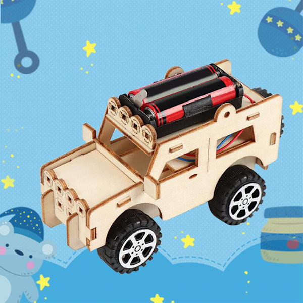 Barn Elektrisk DIY För Jeep Modell Fysiskt Experiment Leksak Tidig Pedagogisk Present