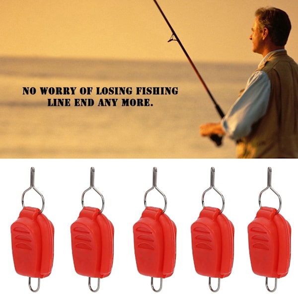 Baitcasting Rulle Fiske Linjehållare Klämma Spänne Stopper (Röd)
