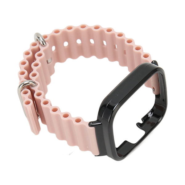 2 i 1 watch Case Silikon justerbart case för Redmi Watch 3 Pink