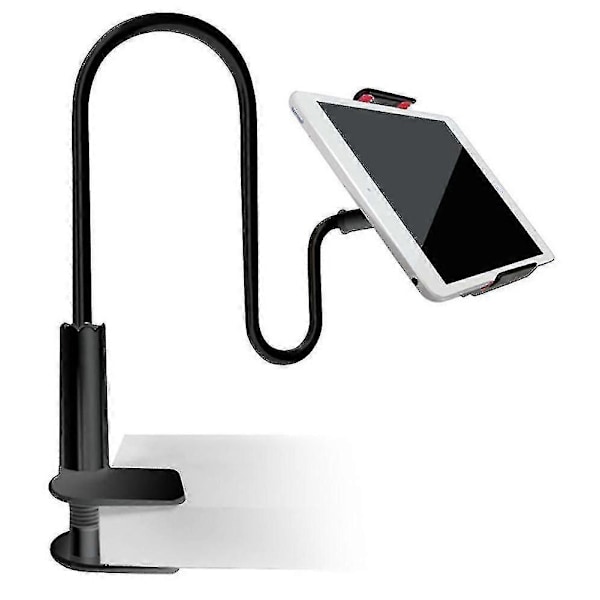 Svanehals Nettbrett Telefonholder For Seng - Fleksibel Nettbrettarm Klemme For Seng Kompatibel - Svart