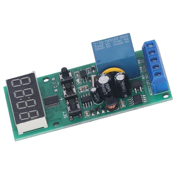 Realtids timing switch relæmodul synkroniseringskontrol printkort PCB 7-27V