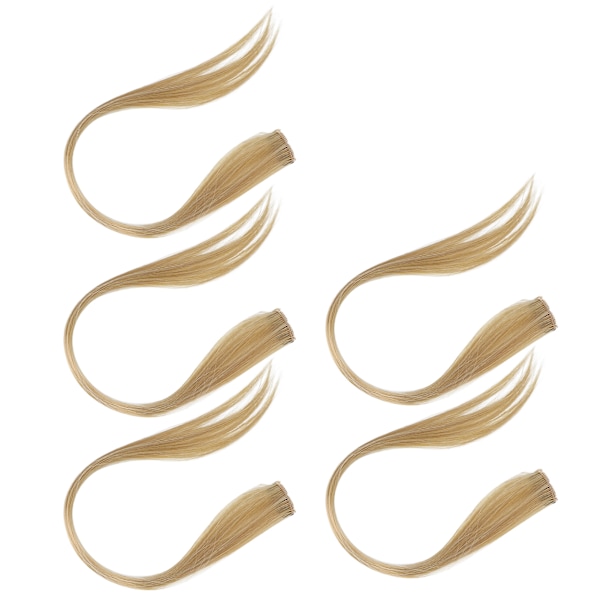 5kpl Clip in Hairpiece Värilliset suorat hiuspidennykset Clip Hiuslisäkkeet juhliin CosplayFlaxen