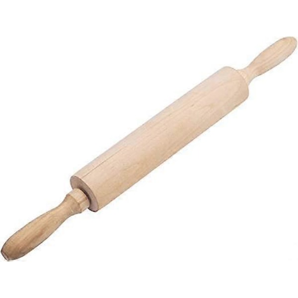 Kjevle Roterende trekjevle (39 * 6cm) Profesjonell liten trerulle DIY bakekjeks håndverktøy Pizza Pai brød kjøkken husholdning