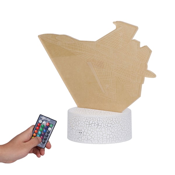3D-lampa 16 färger 4 blinkande lägen dimbar touch fjärrkontroll nattlampa leksak för pojkar flickor