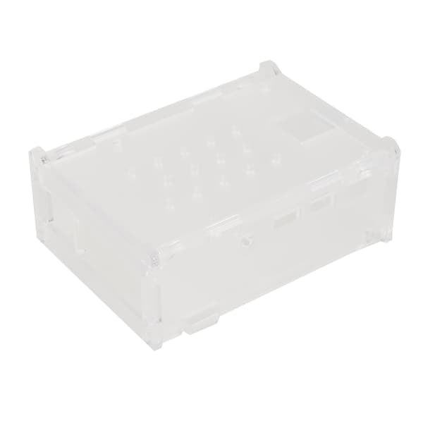 Akrylhus med 5V køleventilator, 3 køleplader, kamerabeslag monteringshul til Raspberry Pi 4B