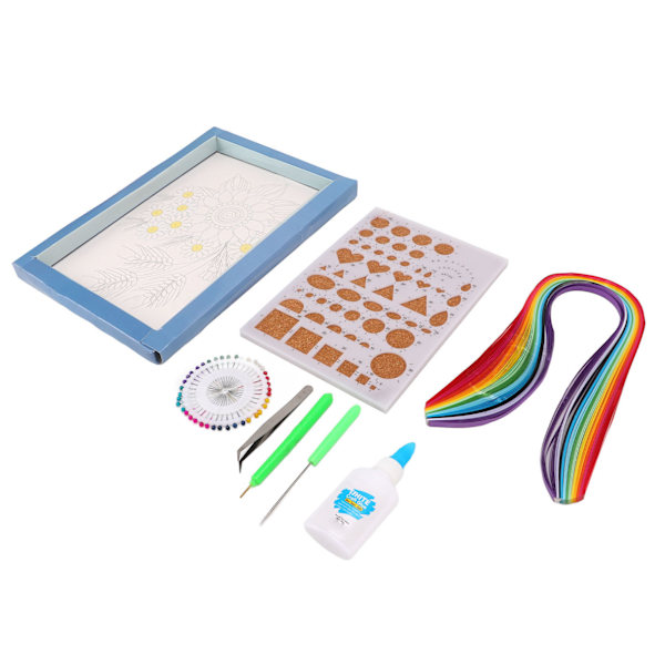 Papper Quilling Kits Rullpapper Quilling Papper Målning Färgat Papper Strip Verktyg Set DIY Hantverk Handgjord Set