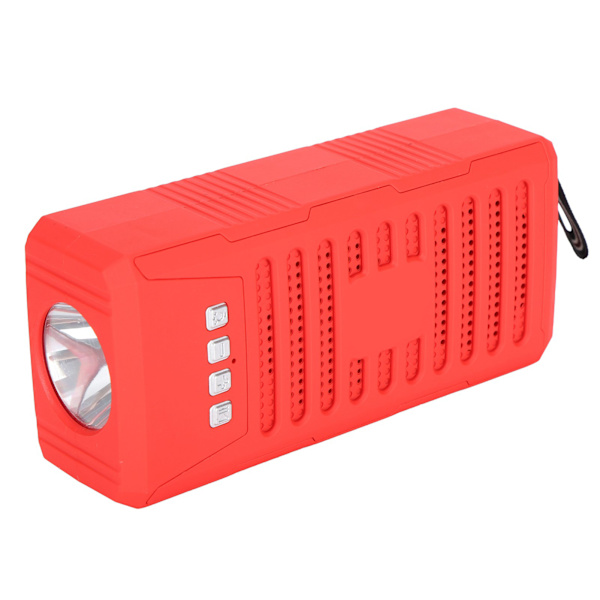 AK-135 Bluetooth-højttaler med LED-lommelygte, kort, FM-stereolyd, bærbar trådløs højttaler