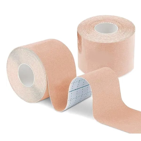 BH Tape självhäftande Andas Engångs Stretchig Hudfärg Vattentät Push Up Bröstlyft Bröstvårtskydd BH Tape Bröstvårtskydd 3 X 2in