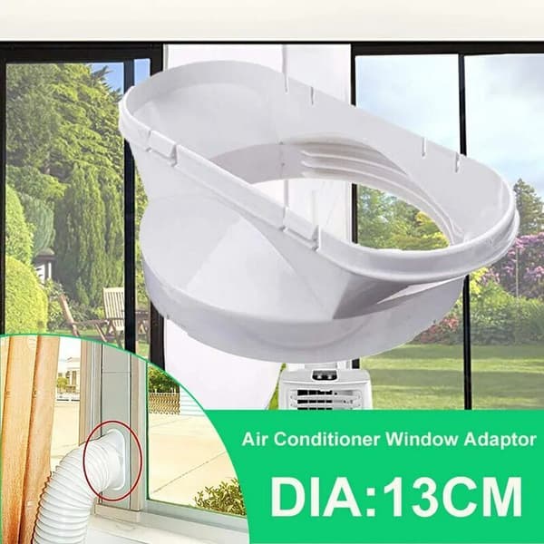 13 cm Durable Portable Air Conditioner Accessories Practical Window Plate White Exhaust Pipe Connector Duct Adapter Part