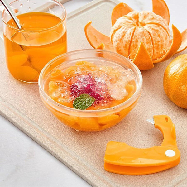 Foldbar PP Appelsin- og Citronfrugtskalfjerner - Grøntsags-skærer