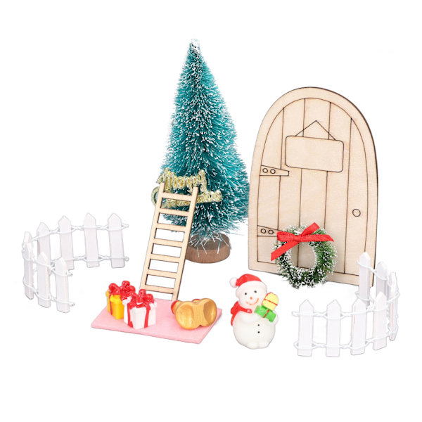Dukkehus juledekoration 1:12 miniature scene levende form udsøgt design dukkehus tilbehør