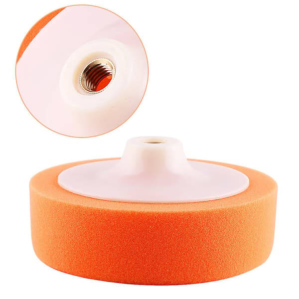 1 st 6\"(15cm) Svamp Polering Poler Vaxning Pad Hjul För Bil Polermaskin Buffert Orange