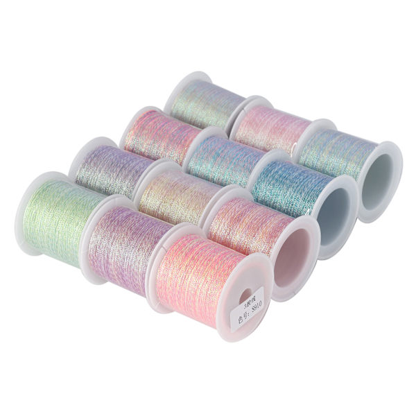 12 st armbandssnöre 0,2 mm 328 fot klippbar stretchig stark polyester DIY smyckeshalsbandssnöre för smyckeshantverk