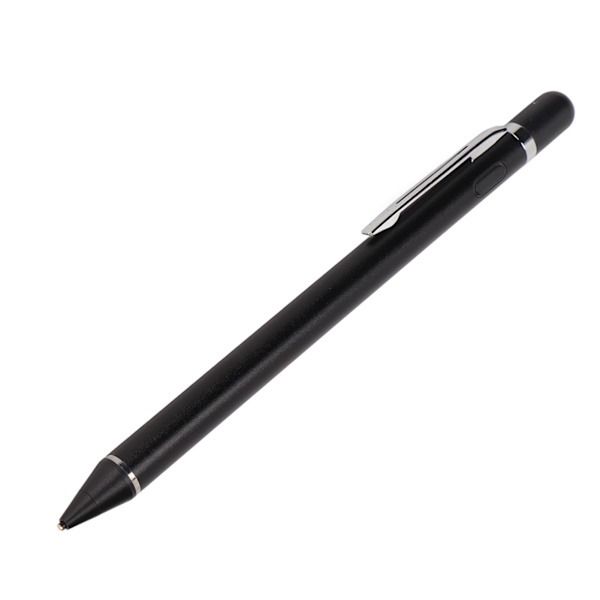 Stylus Pen Kobber Spids Aktiv Kapacitiv Fin Spids Touch Screen Digital Blyant med Klips til Tablet Sort