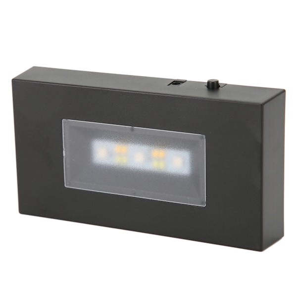 LED-lysstanderbase USB-drevet multimodus assorterede farver sort ABS rektangulær lysdisplaybase til glaskasse