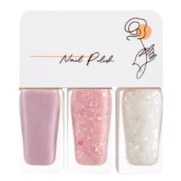 3-pack nagellackset på vattenbasis för kvinnor, lätt att ta bort, snabbtorkande nagellack för dejting, halloweenfest T18